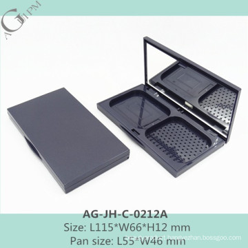 AG-JH-C-0212A AGPM Cosmetic Packaging Rectangular Custom Shading Powder Case With Mirror